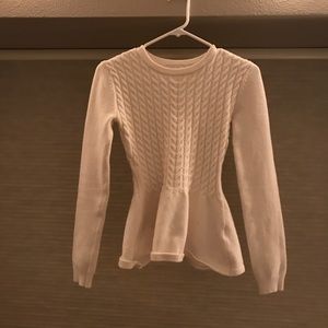 Ted Baker Cream Wool Peplum